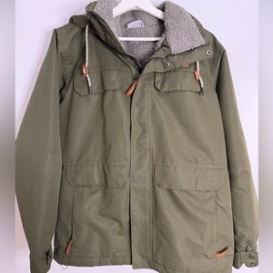 Colombia Olive Green Hooded Winter Jacket size M